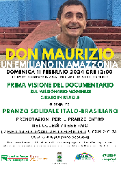 "Don Maurizio". L 11 febbraio la prima del documentario e il pranzo solidale!